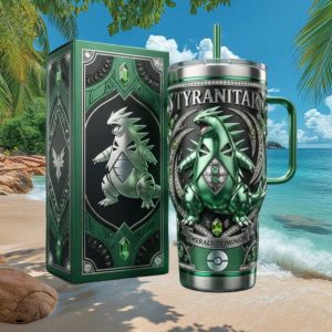 Tyranitar Emerald Dominion Pokemon Custom 40oz Tumbler Jewelry Style