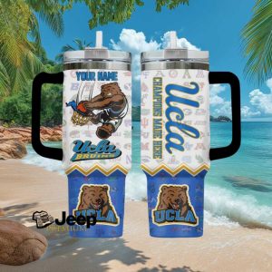 UCLA Bruins Basketball Personalized Tumbler Design Champions Made Here Wrap