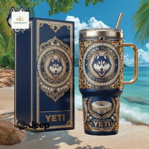 UConn Huskies 125th Anniversary 1901 2026 Navy and Gold Luxury Tumbler