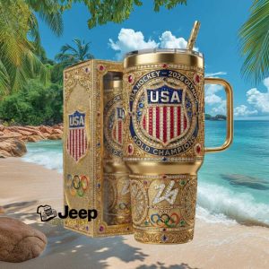 USA Hockey Gold Champions Milano Cortina 2026 Olympic 40oz Gold Tumbler