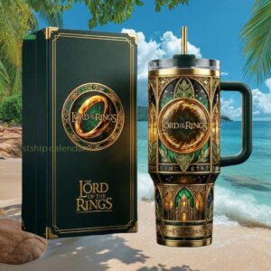 The Lord of the Rings The One Ring Luxury Gold 40oz Embossed Tumbler