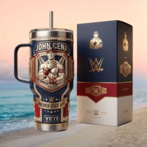 WWE John Cena “Never Give Up” Championship Belt 3D Embossed Tumbler WWE John Cena “Never Give Up” Championship Belt 3D Embossed Tumbler