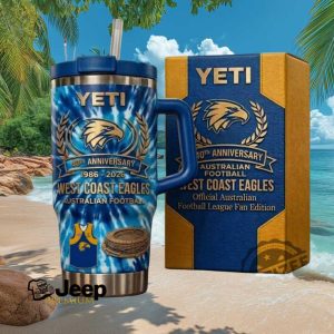 West Coast Eagles 40th Anniversary 1986 2026 Commemorative Yeti Tumbler