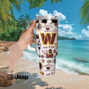 Washington Commanders NFL Team Logo Collage Custom 40oz Tumbler