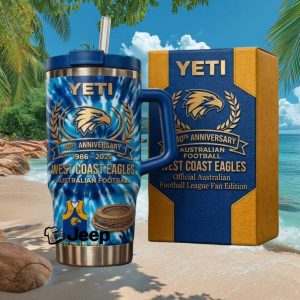 West Coast Eagles 40th Anniversary 1986 2026 AFL Official Fan Edition 40oz YETI Tumbler.jfif