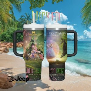 Wicked Movie Musical Glinda and Elphaba Custom Name 40oz Tumbler