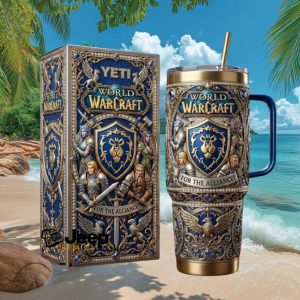 World of Warcraft For The Alliance Yeti Style 40oz Tumbler with Gift Box