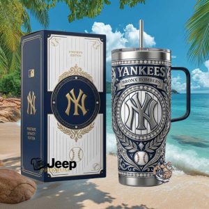 Yankees Bronx Bombers Pinstripe Dynasty Edition Baseball Fan Tumbler.jfif