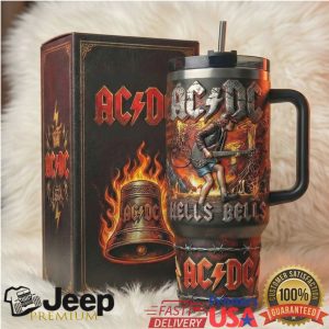 ACDC Hells Bells Back In Black 1980 Vintage Retro 40oz Gifts For Fans Stainless Steel Insulated Tumbler