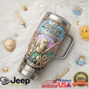 Adventure Time Finn and Jake Retro Vintage 20oz Cartoon Fan Gift Stainless Steel Insulated Tumbler