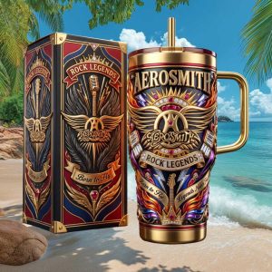 Aerosmith Rock Legends Born To Fly Farewell Tour 2024 Retro 20oz Stainless Steel Insulated Tumbler