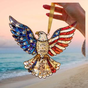 America 250 Years of Freedom Eagle Ornament 1776 2026 Patriotic Eagle Keepsake