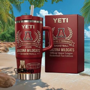 Arizona Wildcats 2026 Big 12 Tournament Champions Official Fan Edition Retro Stainless Steel Insulated Tumbler