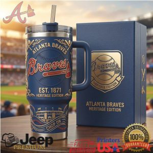 Atlanta Braves MLB Heritage Edition Est 1871 Vintage Baseball Fan Stainless Steel Insulated Tumbler