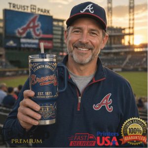 Atlanta Braves MLB Heritage Edition Est 1871 Vintage Baseball Fan Stainless Steel Insulated Tumbler