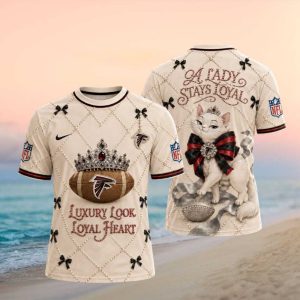 Atlanta Falcons Luxury Pearl Cat Loyal Lady T Shirt