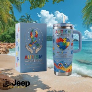 Autism Awareness Different Not Less Puzzle Heart Neurodiversity Gifts Collector Edition Stainless Steel Insulated Tumbler