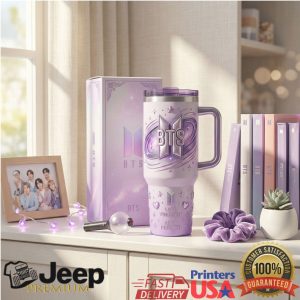 BTS Love Yourself Army Forever 2026 K Pop Purple Retro 20oz Women Stainless Steel Insulated Tumbler