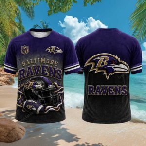Baltimore Ravens Mascot Helmet Dark Gothic Sports T Shirt