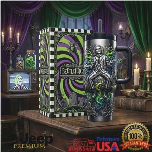 Beetlejuice Beetlejuice Afterlife 2026 Movie Retro 20oz Gift for Horror Fans Stainless Steel Insulated Tumbler