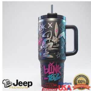 Blink 182 Enema Of The State Bunny Retro 40oz Punk Rock Gifts For Fans Stainless Steel Insulated Tumbler