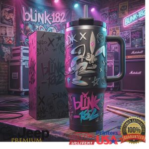 Blink 182 Enema Of The State Bunny Retro 40oz Punk Rock Gifts For Fans Stainless Steel Insulated Tumbler