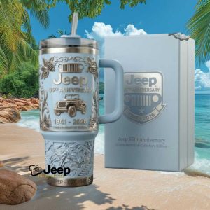 Blue Jeep 85th Anniversary 1941 2026 Collector Edition Outdoor Adventure Fan Gift Stainless Steel Insulated Tumbler