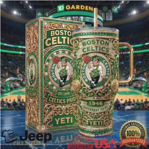 Boston Celtics NBA 1946 Pride Retro Vintage 20oz Green Fan Gift Stainless Steel Insulated Tumbler