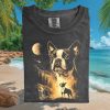 Bulldog Mystic Night Moon and Forest Landscape T Shirt Bulldog Mystic Night Moon and Forest Landscape T Shirt