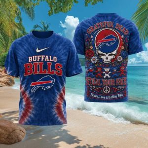Buffalo Bills Grateful Dead Steal Your Face Tie Dye T Shirt