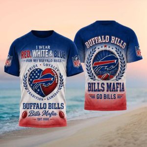 Buffalo Bills Mafia Pride Red White Blue Football Fan T Shirt
