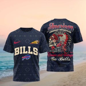 Buffalo Football Classic Indian Chief Legendary Motorcycle T Shirt