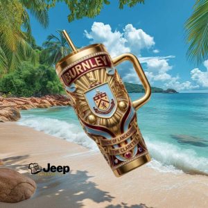 Burnley FC Pride Of Lancashire The Clarets Gold Heritage Gift Stainless Steel Insulated Tumbler