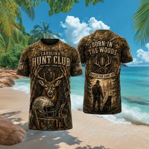 Carolina Football Hunt Club T Shirt Tactical Camo Deer Hunter Apparel