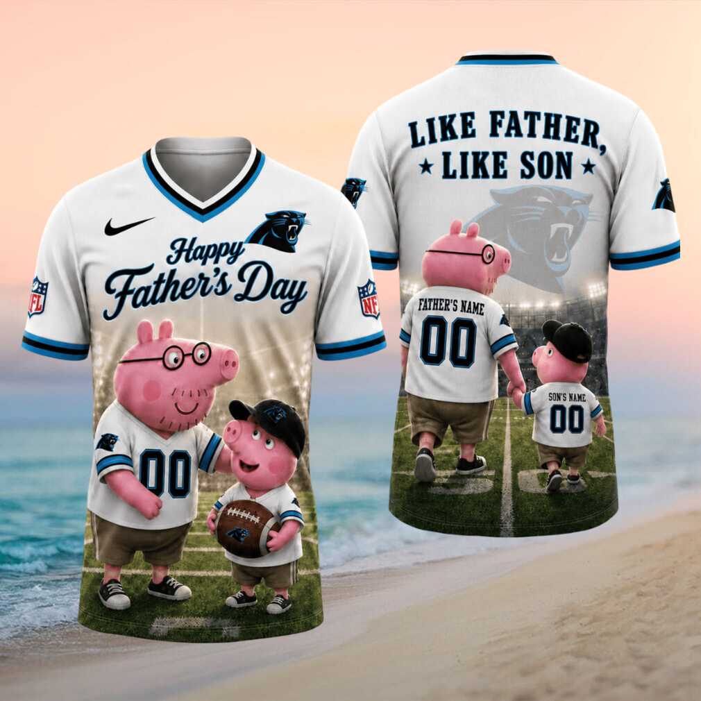 Carolina Panthers Personalized Father’s Day Peppa Pig Dad & Son Name Sport T Shirt Carolina Panthers Personalized Father’s Day Peppa Pig Dad & Son Name Sport T Shirt