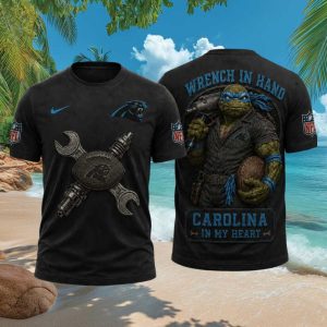 Carolina Panthers Wrench In Hand 2026 Vintage Retro Football Fans Men Women T Shirt