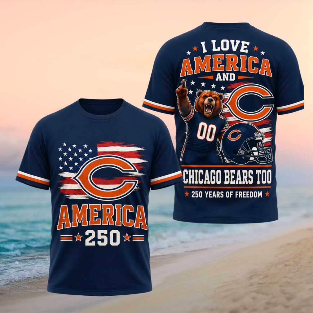 Chicago Bears America 250 Years Of Freedom Navy T Shirt Chicago Bears America 250 Years Of Freedom Navy T Shirt