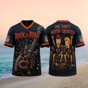 Chicago Bears Rock and Roll Cartoon Fan T Shirt