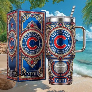 Chicago Cubs MLB National League Baseball Wrigley Field Fan Gift Stainless Steel Insulated Tumbler