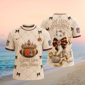 Cleveland Browns Cat Crown Luxury Look Loyal Heart T Shirt