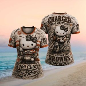 Cleveland Browns Hello Kitty Football T Shirt Cute Browns Fan Gameday Gear