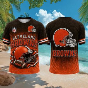 Cleveland Browns Vintage Gridiron Helmet Football Fan T Shirt
