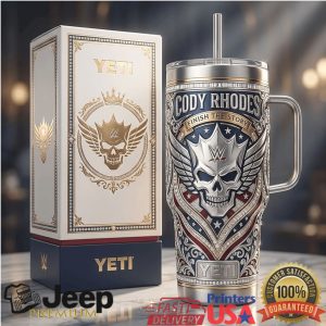 Cody Rhodes Finish The Story WWE Wrestling Retro 2026 Fan Gift Stainless Steel Insulated Tumbler