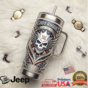 Cody Rhodes Finish The Story WWE Wrestling Retro 2026 Fan Gift Stainless Steel Insulated Tumbler
