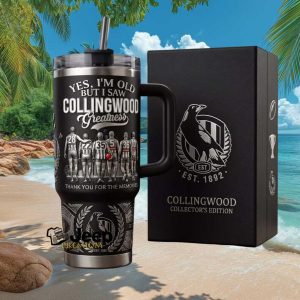 Collingwood Greatness Est 1892 AFL Legends Memories Vintage Fan Gift Stainless Steel Insulated Tumbler
