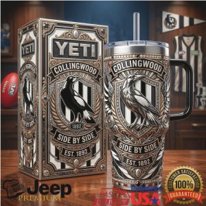 Collingwood Magpies AFL Side By Side 1892 Retro Sports Fans Gift Stainless Steel Insulated Tumbler