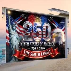 Custom Smith Family USA 250th Anniversary Ornament 1776 2026