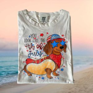 Dachshund 4th of July Hot Dog Patriotic Merica T Shirt