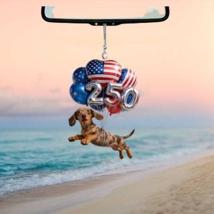 Dachshund Dog USA 250th Anniversary Car Hanging Ornament Gift