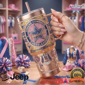 Dallas Cowboys Cheerleaders Sweethearts of the Gridiron Retro 20oz Pink Gifts Stainless Steel Insulated Tumbler